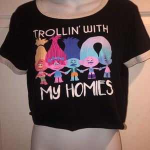 Trollin’ with My Homies Crop Tee XL Dreamworks